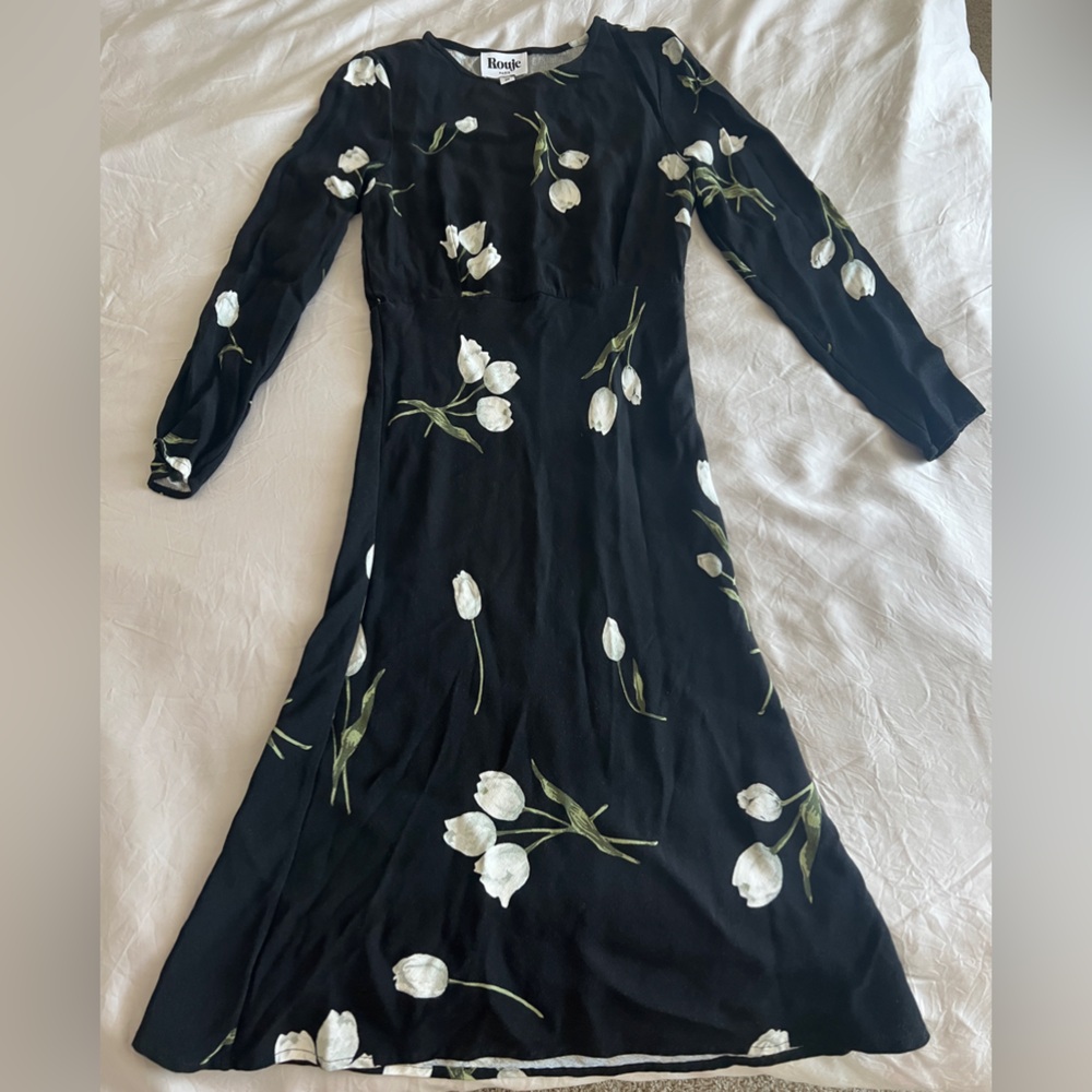 Rouje mid dress tulip print (size 38)